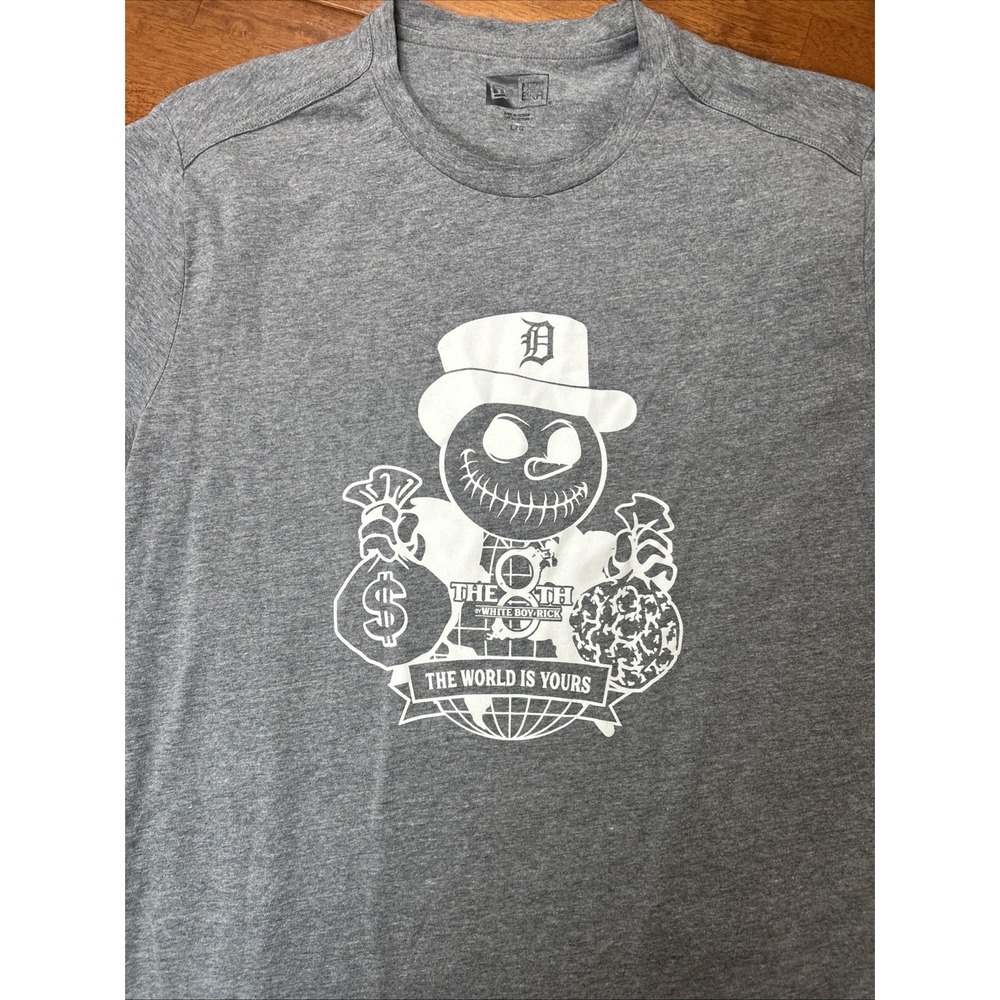 Time Is Money The 8th White Boy Rick T Shirt Men's Size Large Gray Detroit Tiger